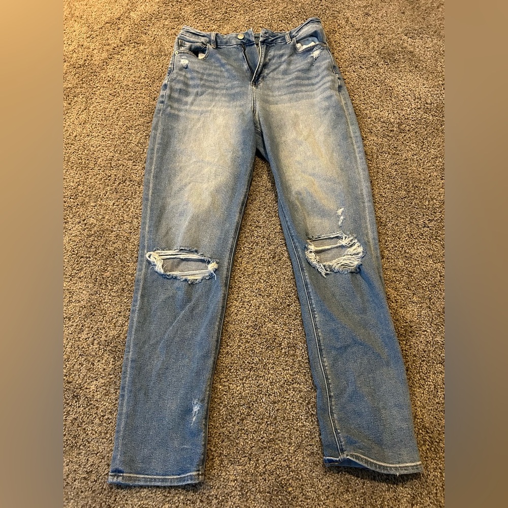 Classic Blue Distressed Women Jeans